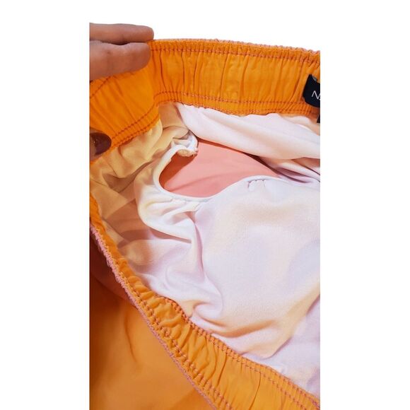 Nautica Color Block Swim Trunks Men's Size M Orange Pink Swim Surf Boat Sailing - Picture 6 of 15